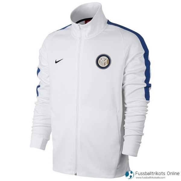 Inter Milan Sweatjacken 2017-18 Weiß Fussballtrikots Günstig